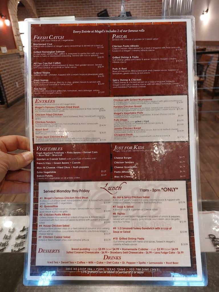 Magel's Grill Menu 2