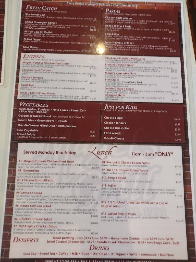 Magel's Grill Menu 6