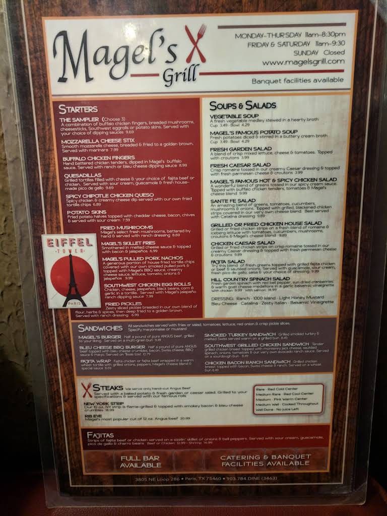 Magel's Grill Menu 8